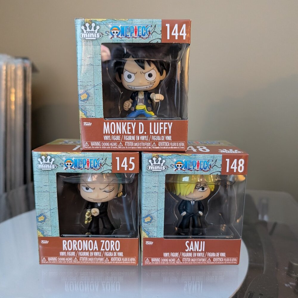 Lot of One Piece Funko Minis Luffy Zoro Sanji NEW